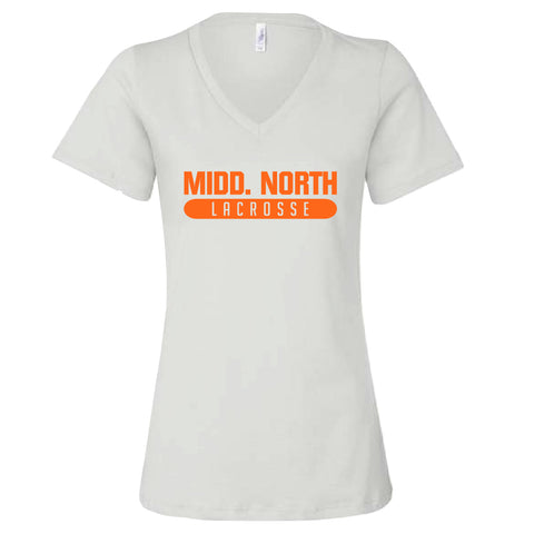 MNHSGL Ladies Relaxed SS Cotton Blend V-Neck Tee